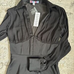 Urban Outfitters Charcoal Button-Up Shirt